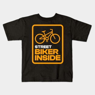 Street Biker Inside Bicycle Kids T-Shirt